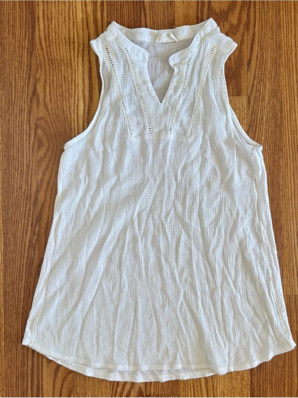 Ember Women's Gauze V-Neck Sleeveless Tank Top